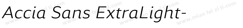 Accia Sans ExtraLight字体转换